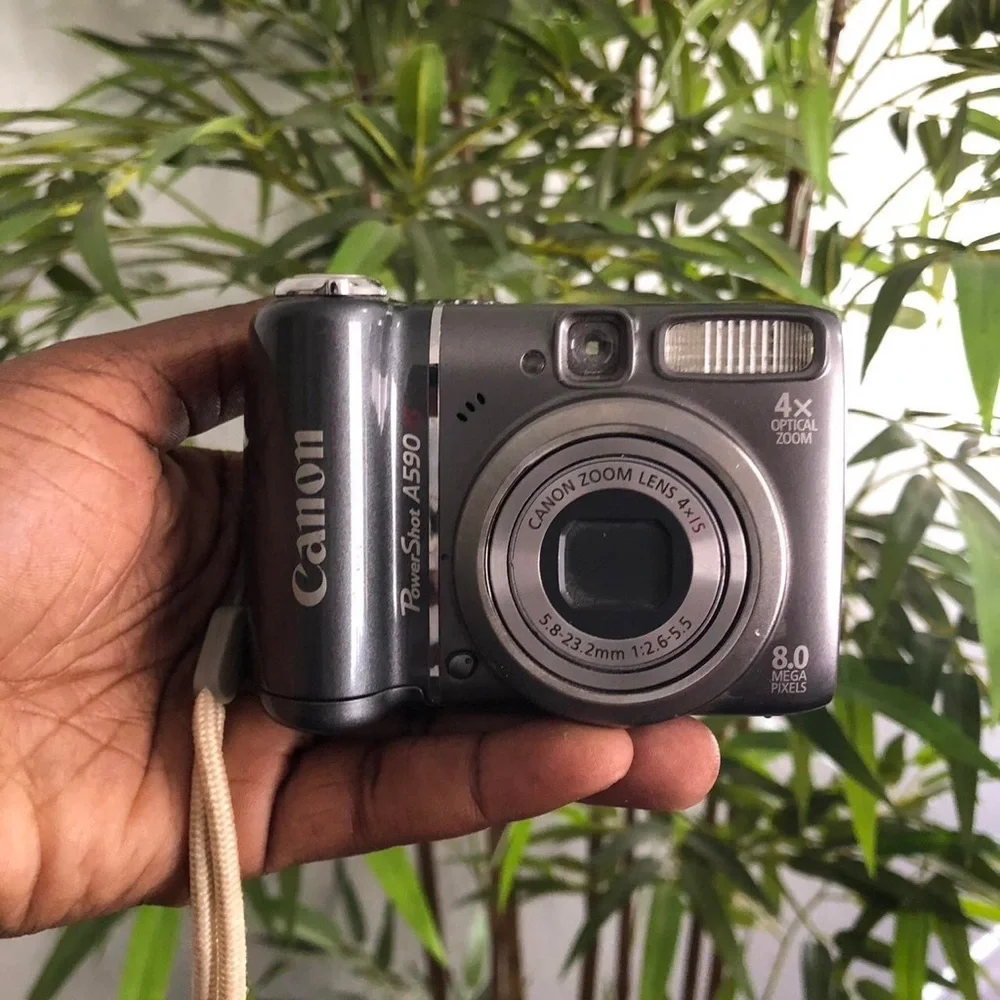 Canon PowerShot A590 IS 8 MP Digital Camera Gray Point and Shoot 4x Optical Zoom